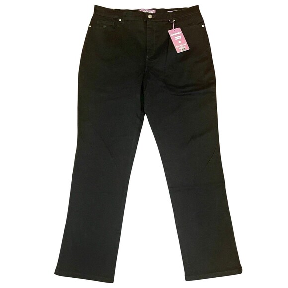 Gloria Vanderbilt Denim - GLORIA VANDERBILT Amanda Black Slimming Stretch Denim Jeans 16 Average NWT